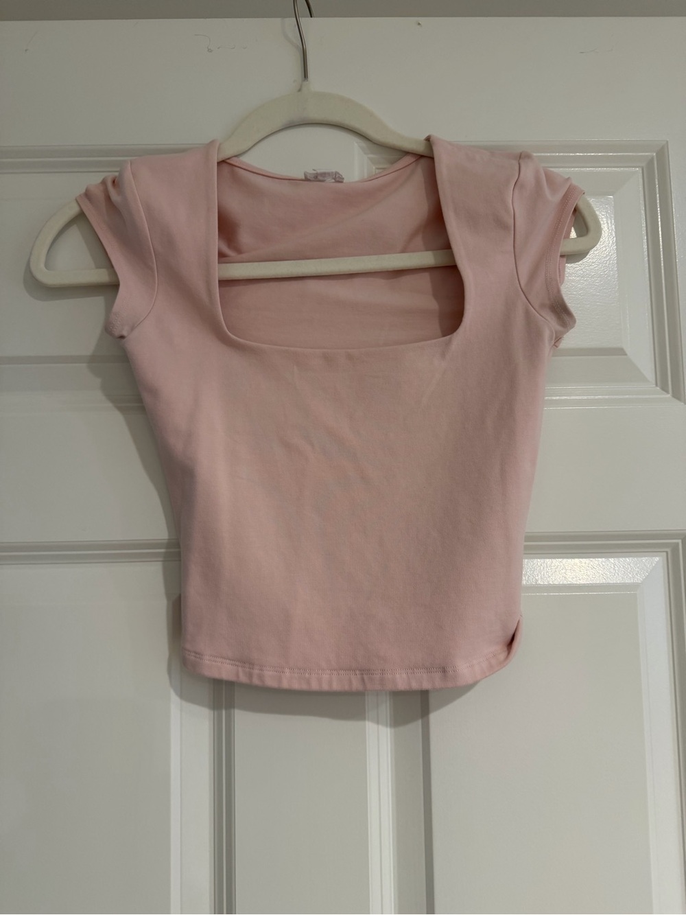 Garage Pink Square Neck Crop Top